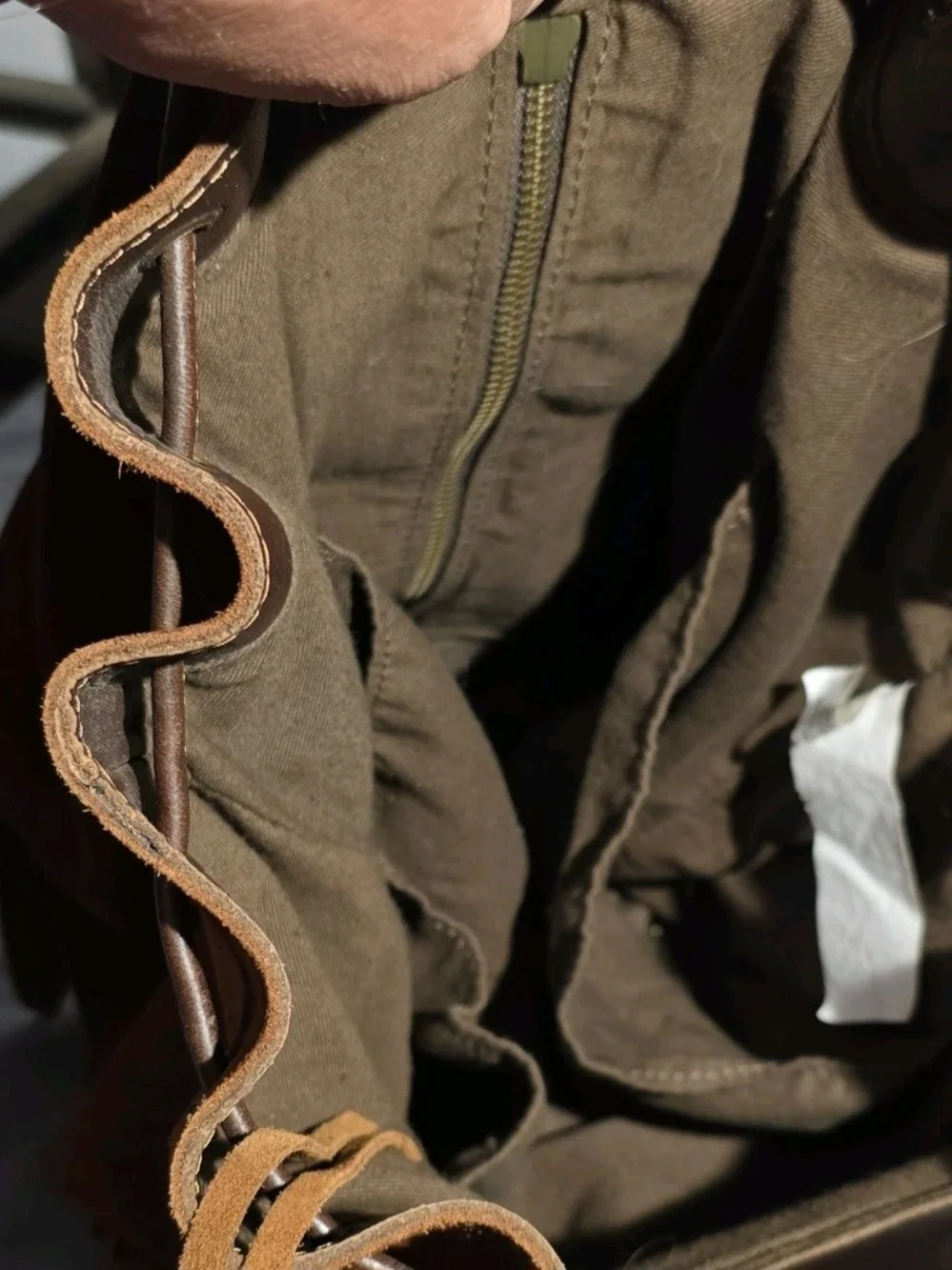 STS Ranchwear Dark Brown Leather Fringe Backpack with Tan Floral Appliqués - Picture 7 of 9